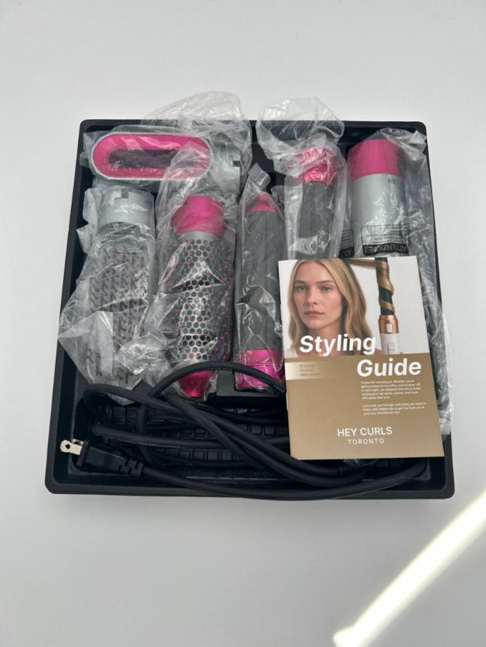 Hey Curls Toronto 5-in-1 MultiStyler Pro Pink Complete Set